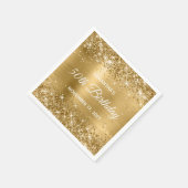 Serviette En Papier Glittery Gold Foil 50e anniversaire (Coin)