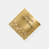 Serviette En Papier Glittery Gold Foil 50e anniversaire (Coin)