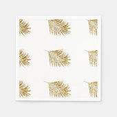 Serviette En Papier Glittery Gold Palms Mariages tropicaux Célébration (Devant)