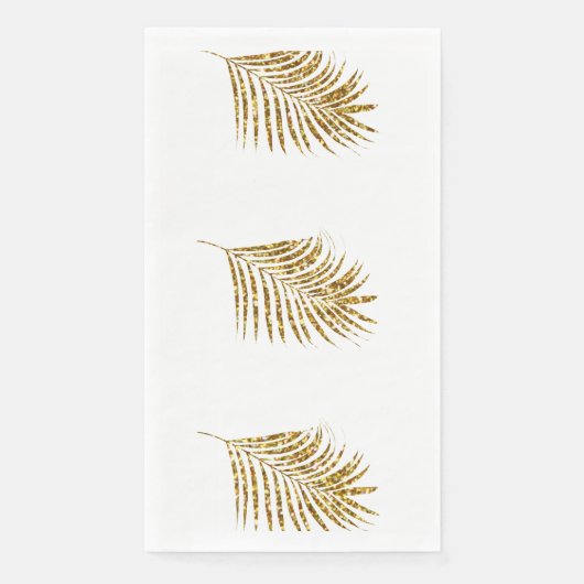 Serviette En Papier Glittery Gold Palms Tropical Baby showers Mariages (Devant)