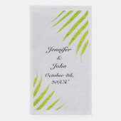 Serviette En Papier Glittery Green Gold Palm Tropical Mariage Argent (Devant)