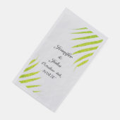 Serviette En Papier Glittery Green Gold Palm Tropical Mariage Argent (Coin)