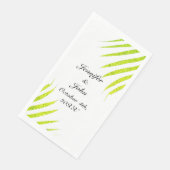 Serviette En Papier Glittery Green Gold Tropical Palm Leaf Mariages (Coin)