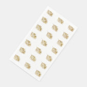 Serviette En Papier Glittery Palm Motif Tropical Gold Silver Mariage (Coin)