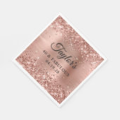 Serviette En Papier Glittery Rose Gold Foil 40 & Fabulous (Coin)