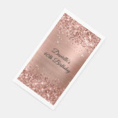 Serviette En Papier Glittery Rose Gold Foil 40e anniversaire (Coin)