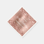 Serviette En Papier Glittery Rose Gold Foil 50e anniversaire (Coin)