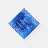 Serviette En Papier Glittery Royal Blue Foil 50e anniversaire (Coin)