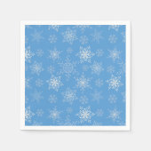 Serviette En Papier Glittery Snowflakes avec Arrière - plan bleu (Devant)