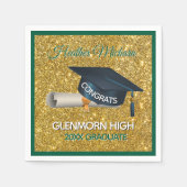 Serviette En Papier Glitz! Fun, Custom Graduation Paper Napkin (Devant)