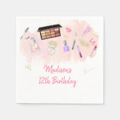 Serviette En Papier Glitz & Glam Spa or rose Anniversaire (Devant)