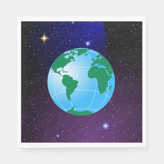SERVIETTE EN PAPIER GLOBE (Devant)