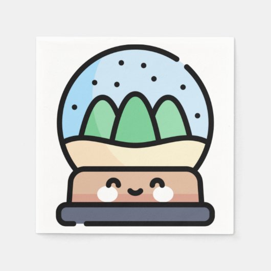Serviette En Papier globe (Devant)