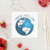 Serviette En Papier Globe (En situation)
