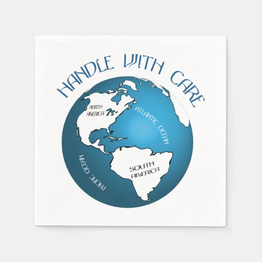 Serviette En Papier Globe (Devant)