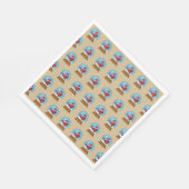Serviette En Papier Globe des neiges avec cardinal rouge mignon (Coin)