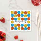 Serviette En Papier Globe Multi Anniversaire papier serviette (En situation)
