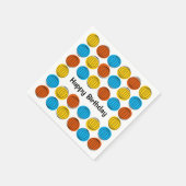 Serviette En Papier Globe Multi Anniversaire papier serviette (Coin)