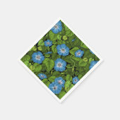 Serviette En Papier Gloire du matin en bleu et vert (Coin)