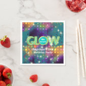 Serviette En Papier Glow in the dark kids neon fête fun (En situation)