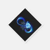 Serviette En Papier Glowing infinity with blue rose (Coin)