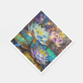 Serviette En Papier Glowing Lotus Flowers Trio (Coin)