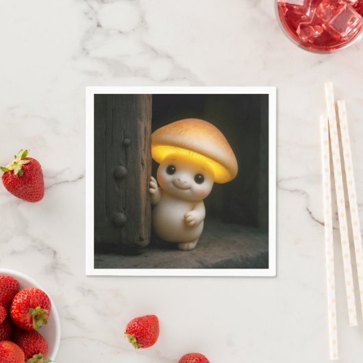 Serviette En Papier Glowing Mushroom Munchkin (En situation)