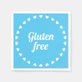 Serviette En Papier Gluten Free Coeliac Coeliac Blue Party (Devant)