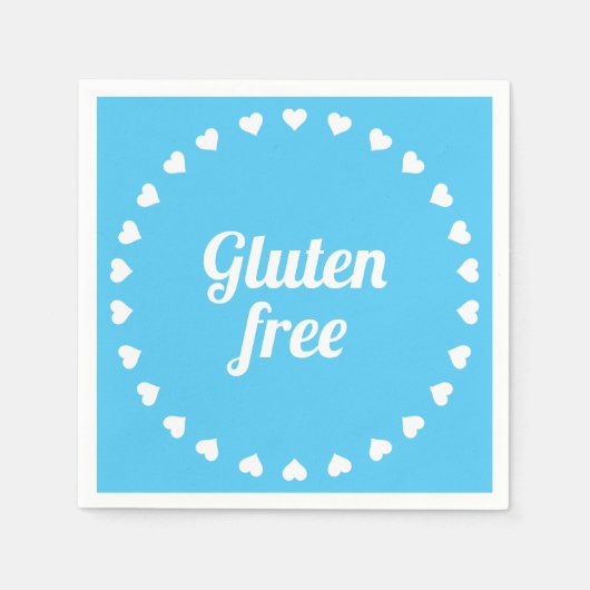 Serviette En Papier Gluten Free Coeliac Coeliac Blue Party (Devant)