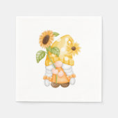 Serviette En Papier Gnome d'automne avec Plaques en papier tournesol j (Devant)
