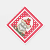 Serviette En Papier Gnome de champignon à pois rouge (Coin)