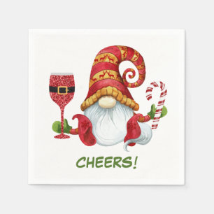 Serviette En Papier Gnome de Noël