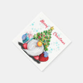 Serviette En Papier Gnome de Noël avec serviettes cadeaux (Coin)