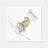 Serviette En Papier Gnome de Noël pour les Fêtes (Devant)