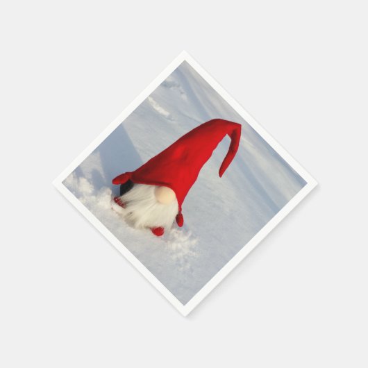 Serviette En Papier Gnome de Noël scandinave (Coin)