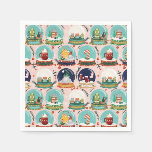 Serviette En Papier Gnome//Gnome//Gingerbread House// (Devant)