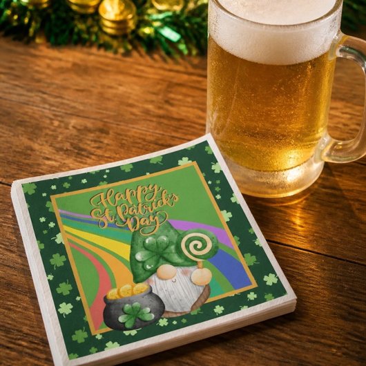 Serviette en papier Gnome St Patrick