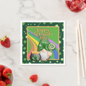 Serviette en papier Gnome St Patrick (En situation)