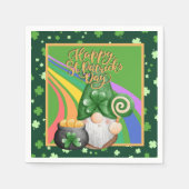 Serviette en papier Gnome St Patrick (Devant)