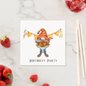 Serviette En Papier Gnome Thanksgiving Theme Anniversaire (En situation)
