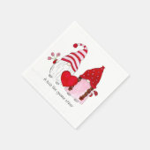 Serviette En Papier Gnome Valentine Un amour comme gnome autre (Coin)