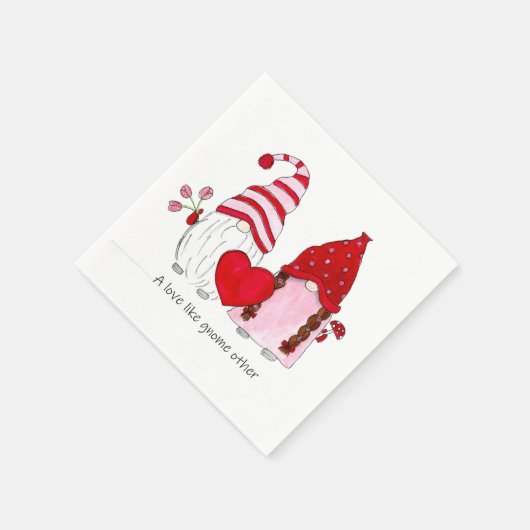 Serviette En Papier Gnome Valentine Un amour comme gnome autre (Coin)