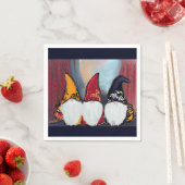 SERVIETTE EN PAPIER  GNOMES         (En situation)