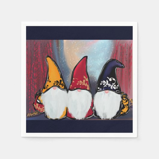 SERVIETTE EN PAPIER  GNOMES         (Devant)