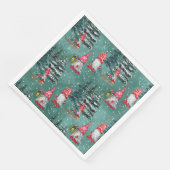 Serviette En Papier Gnomes de l'hiver de vacances (Coin)