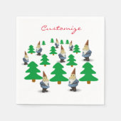Serviette En Papier Gnomes de Noël Arbres de Noël Thunder_Cove (Devant)