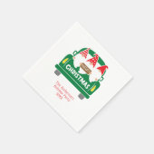 Serviette En Papier {Gnomes de Noël personnalisés dans les canons Noël (Coin)