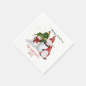 Serviette En Papier Gnomes de Noël personnalisés Naples de Noël (Coin)