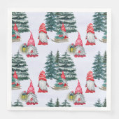 Serviette En Papier Gnomes de plaisir d'hiver (Devant)