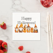 Serviette En Papier Gnomes d'Halloween (En situation)